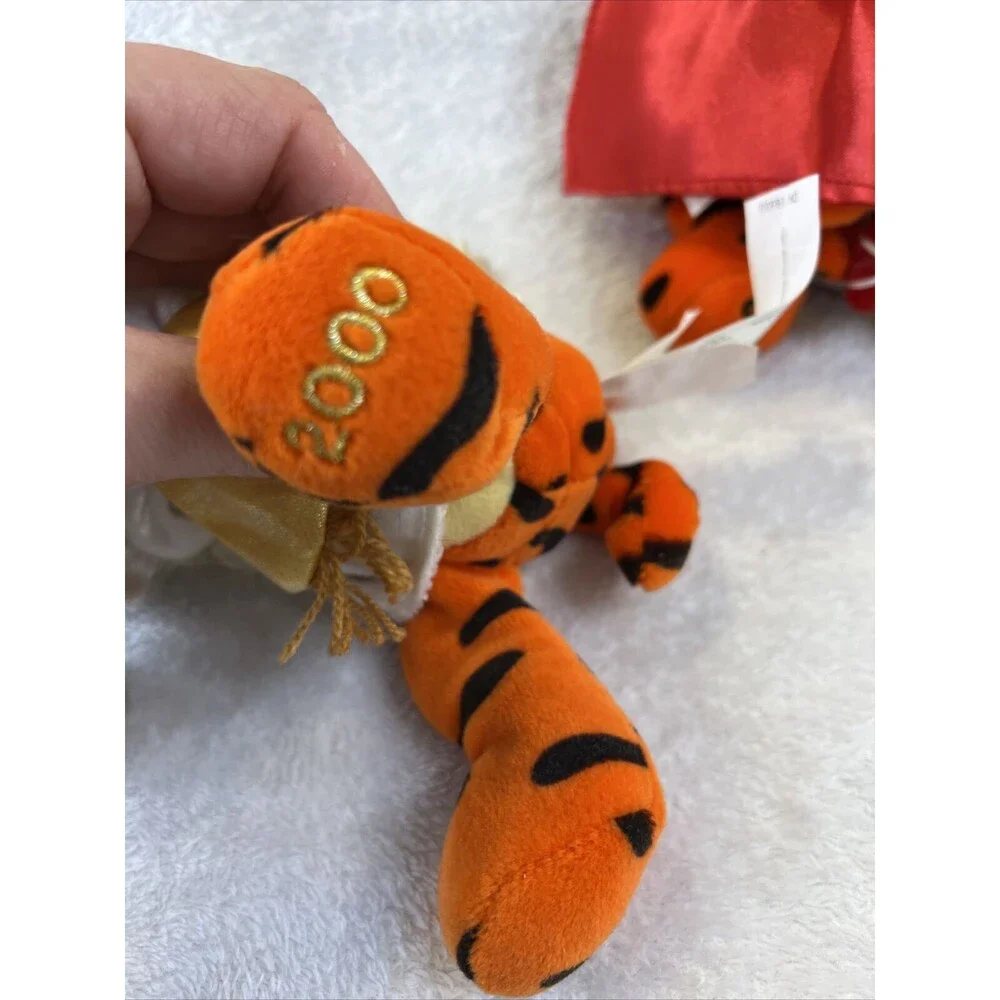 Disney Store 9” Tigger Bean Plush Angel & Devil‎ Halloween Lot Of 2